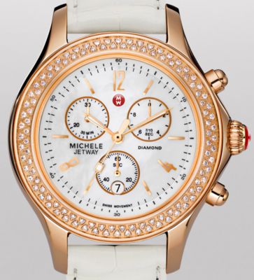 Jetway Diamond Rose Gold White Alligator