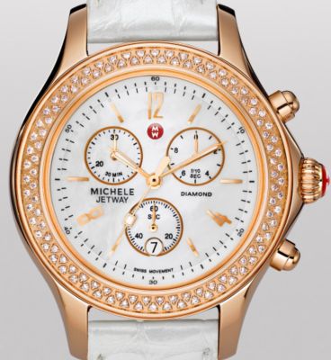 Jetway Diamond Rose Gold Silver Alligator