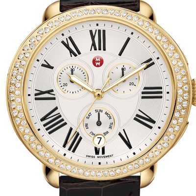 Serein Diamond Gold, Espresso Alligator