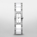 White Ceramic Baguette Glitz Watch