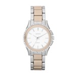 Nude and Silver Two Tone Glitz Watch