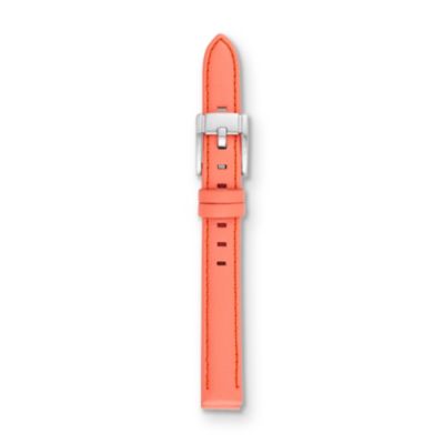 S121001 - Leather Watch Strap - Coral