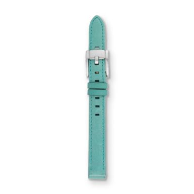 S121003 - Leather Watch Strap - Aqua