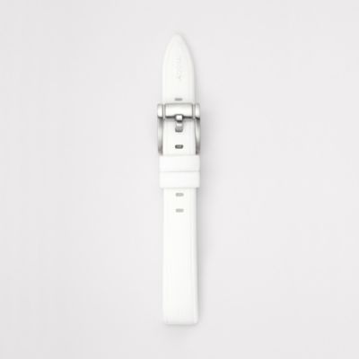 S141005 - Silicone Watch Strap – White Pinstripe