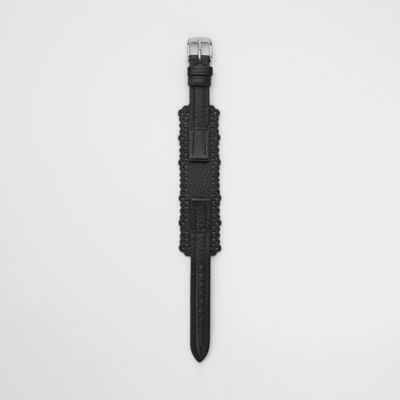S141028 - Leather Watch Strap - Black