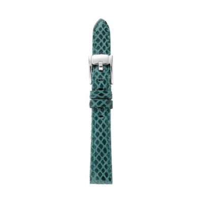 S141055 - Embossed Leather Watch Strap - Green