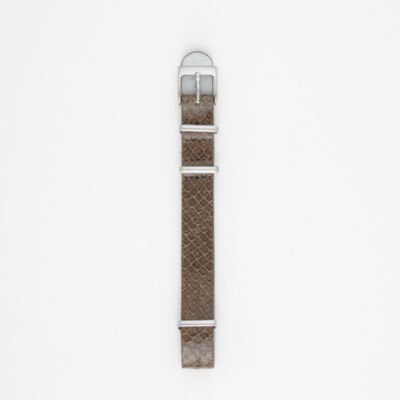 S141056 - Embossed Leather Watch Strap - Grey