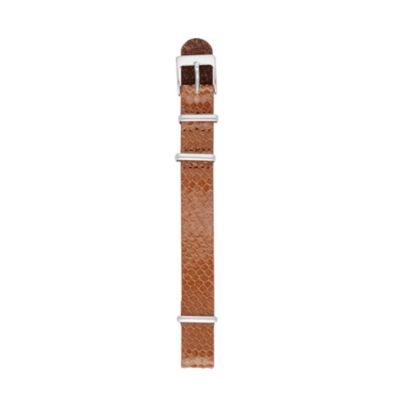 S141057 - Embossed Leather Watch Strap - Tan