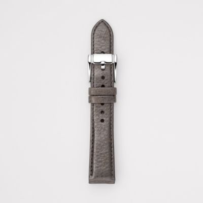 S181028 - Leather Watch Strap - Pewter