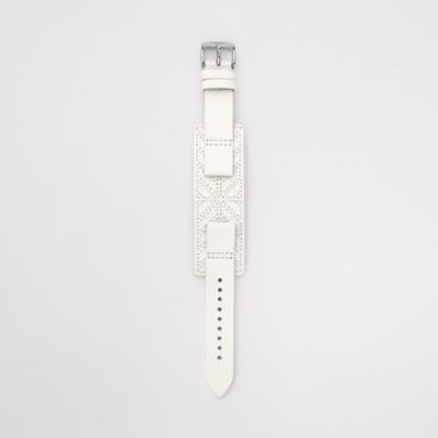 S181034 - Leather Watch Strap - White