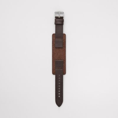 S181035 - Leather Watch Strap – Light and Dark Brown