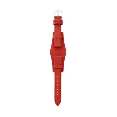 S181042 - Leather Watch Strap - Red