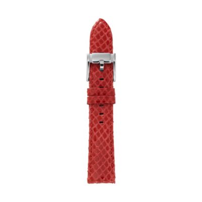 S181056 - Embossed Leather Watch Strap - Red