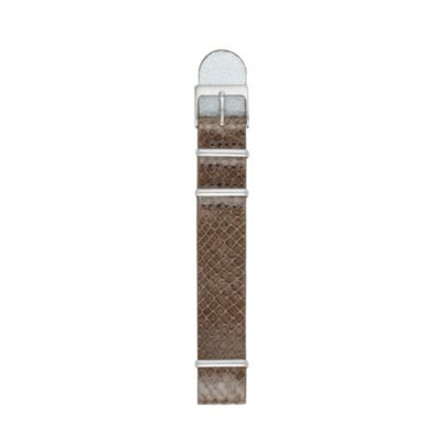 S181059 - Embossed Leather Watch Strap - Grey