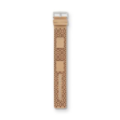 S181072 - Leather Watch Strap – Signature Bone with Camel