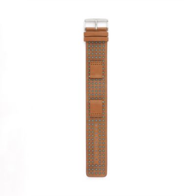 S181075 - Leather Watch Strap – Camel with Teal