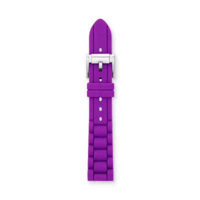 Fossil Silicone 18Mm Watch Strap - Purple