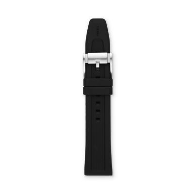 S201007 - Silicone 20mm Watch Strap - Black