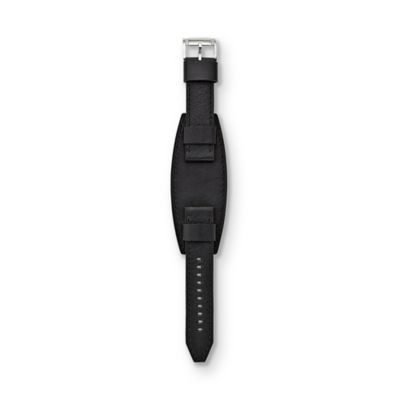 S221047 - Leather Watch Strap - Black
