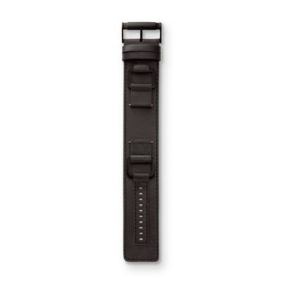 S221097 - Heirloom Leather Watch Strap - Black