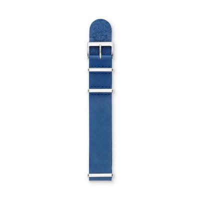 S221118 - Leather 22mm Watch Strap - Blue