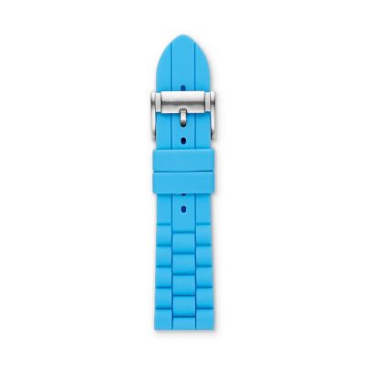 S241034 - Silicone 24mm Watch Strap - Light Blue