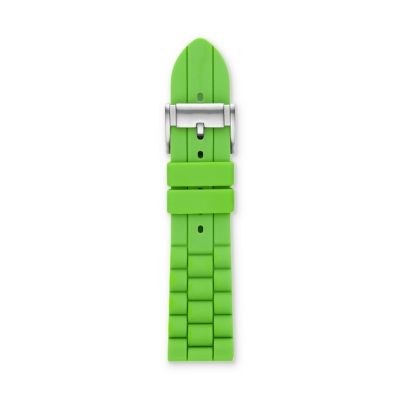 S241035 - Silicone 24mm Watch Strap - Green