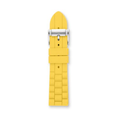 S241038 - Silicone 24mm Watch Strap - Yellow