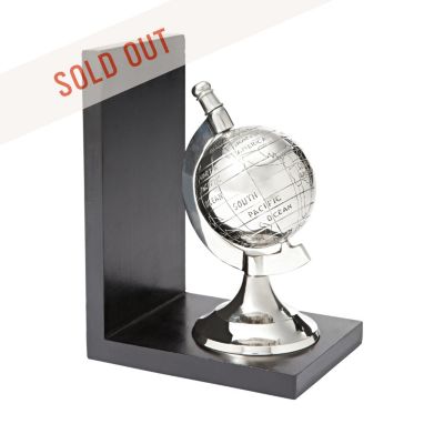 SDI5586 - Silver Globe Bookend