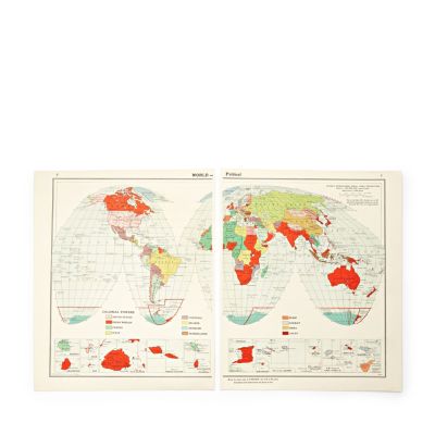 SDI5597 - Original 1940's World Political Map
