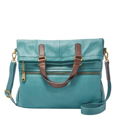 Fossil Explorer Tote  Handbag Teal Green- SHB1521320