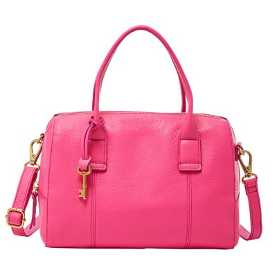 Fossil Jori Small Satchel  Handbag Hot Pink- SHB1715694