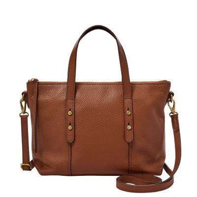 Fossil Jenna Satchel  Handbag Medium Brown- SHB1853210