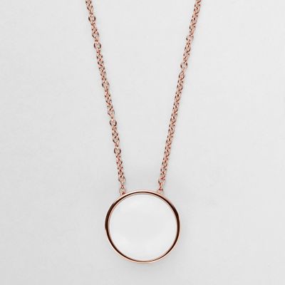 UPC 768680251098 product image for Skagen Sea Glass Rose-Gold-Tone Pendant Necklace Skj0949791 Jewelry - SKJ0949791 | upcitemdb.com