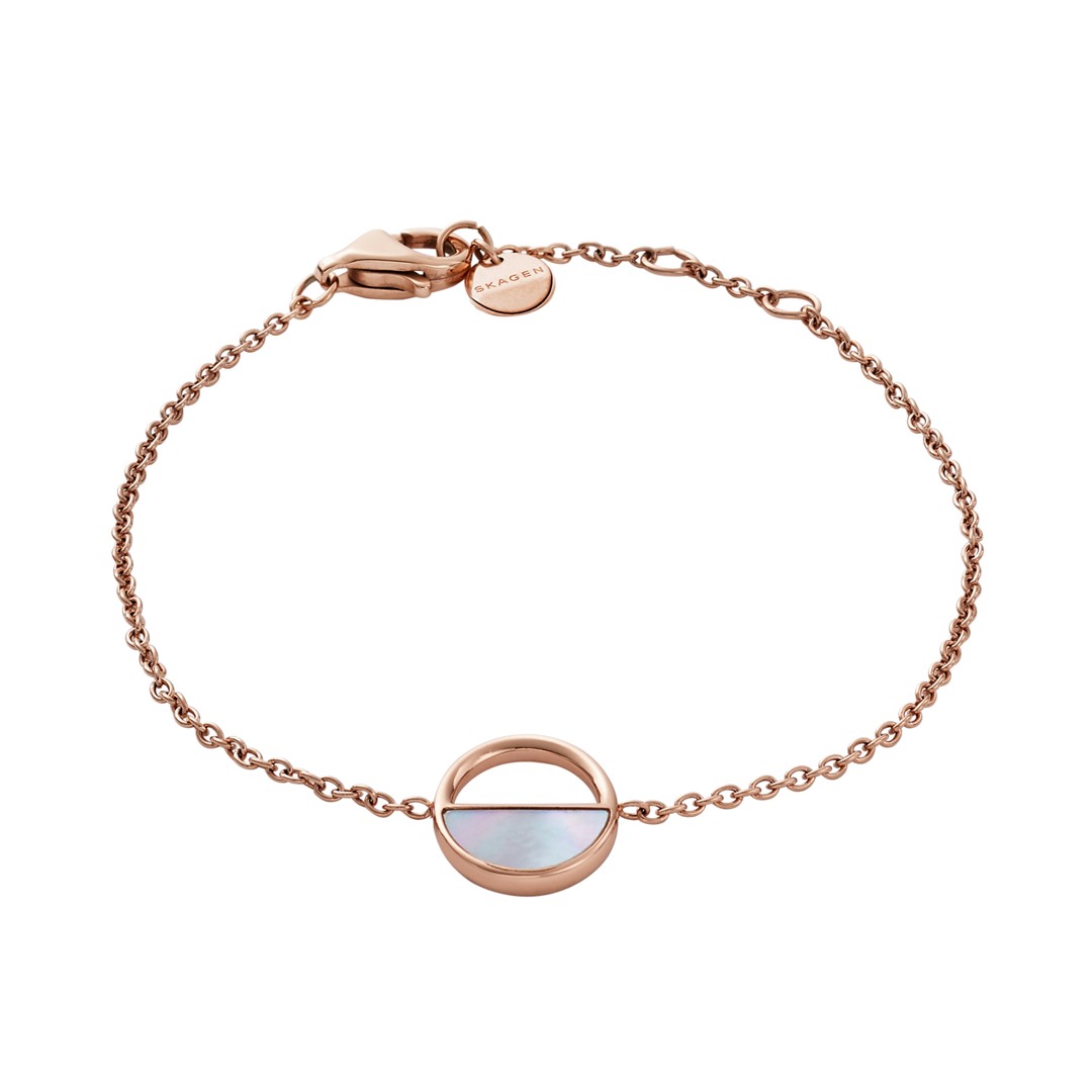 Skagen Agnethe Rose-Gold-Tone And Mother-Of-Pearl Bracelet Skj0999791 Jewelry - SKJ0999791-WSI Skagen Agnethe Rose-Gold-Tone And Mother-Of-Pearl Bracelet Skj0999791 Jewelry - SKJ0999791-WSI