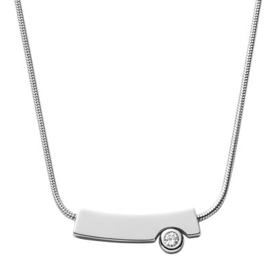 UPC 768680263169 product image for Skagen Elin Silver-Tone Crystal Pendant Necklace Skj1024040 Jewelry - SKJ1024040 | upcitemdb.com