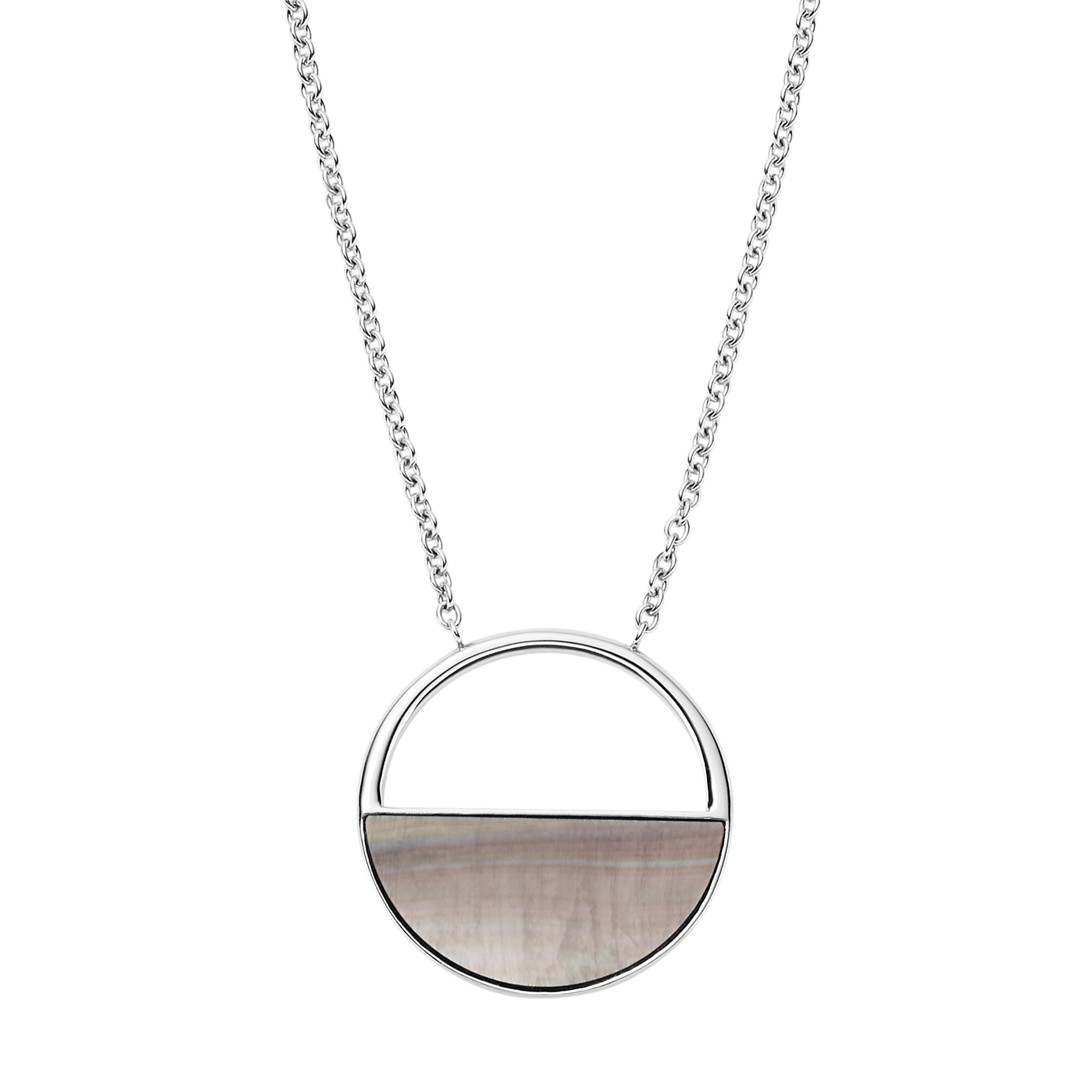 Skagen Agnethe Silver-Tone And Mother-Of-Pearl Short Pendant Necklace Skj1119040 Jewelry - SKJ1119040-WSI Skagen Agnethe Silver-Tone And Mother-Of-Pearl Short Pendant Necklace Skj1119040 Jewelry - SKJ1119040-WSI