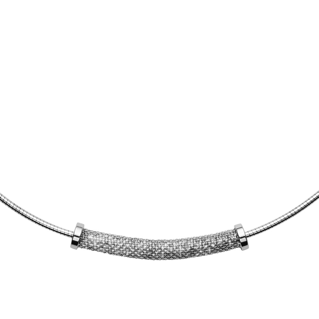 Skagen Merete Silver-Tone Brilliant Mesh Pendant Necklace Skj1204040 Jewelry - SKJ1204040-WSI Skagen Merete Silver-Tone Brilliant Mesh Pendant Necklace Skj1204040 Jewelry - SKJ1204040-WSI