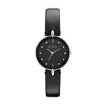 Designer Black Leather Women's Watch