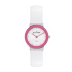 Brights - White Leather & Pink Dial Women's Watch