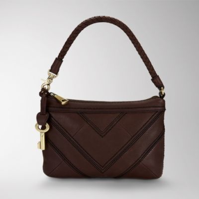 Fossil Fifty-Four Chevron Top Zip Handbag
