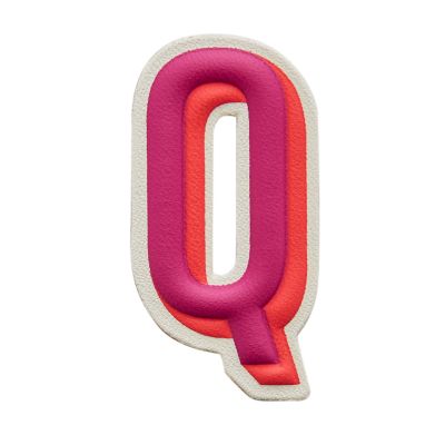 Fossil Letter Q Sticker Slg1056998