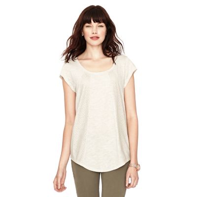 WC6420273C - Kathryn Inset Lace Tee