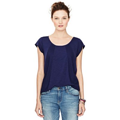 WC6420400C - Kathryn Inset Lace Tee