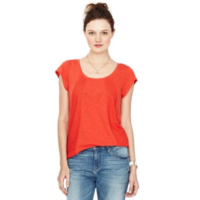 WC6420801C - Kathryn Inset Lace Tee