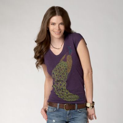 Fossil Resting Peacock Tee
