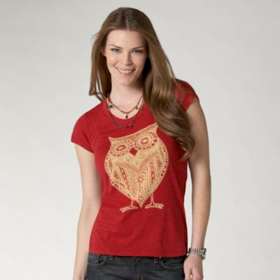 Fossil Lace Owl Tee