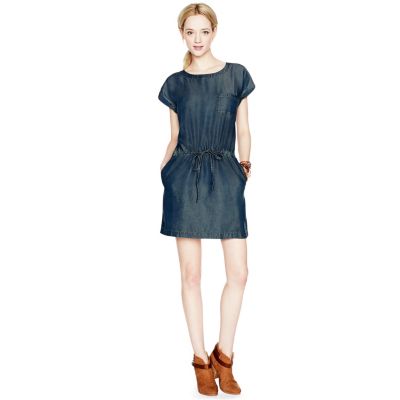 WC8467944C - Carrie Tie Waist Chambray Dress