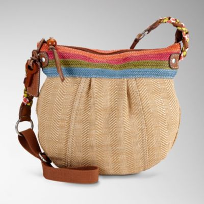 Fossil Farrah Straw Crossbody Handbag
