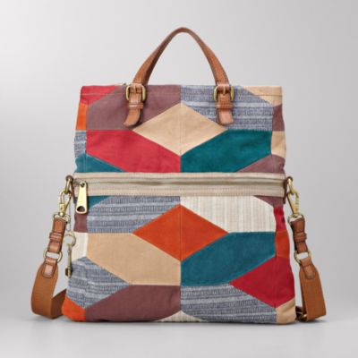 Fossil Explorer Foldover Tote Handbag